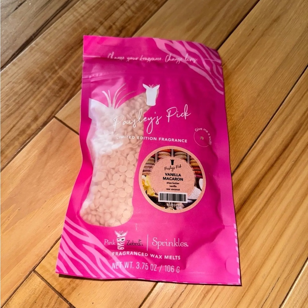 Vanilla Macaroon Pink Zebra Sprinkles